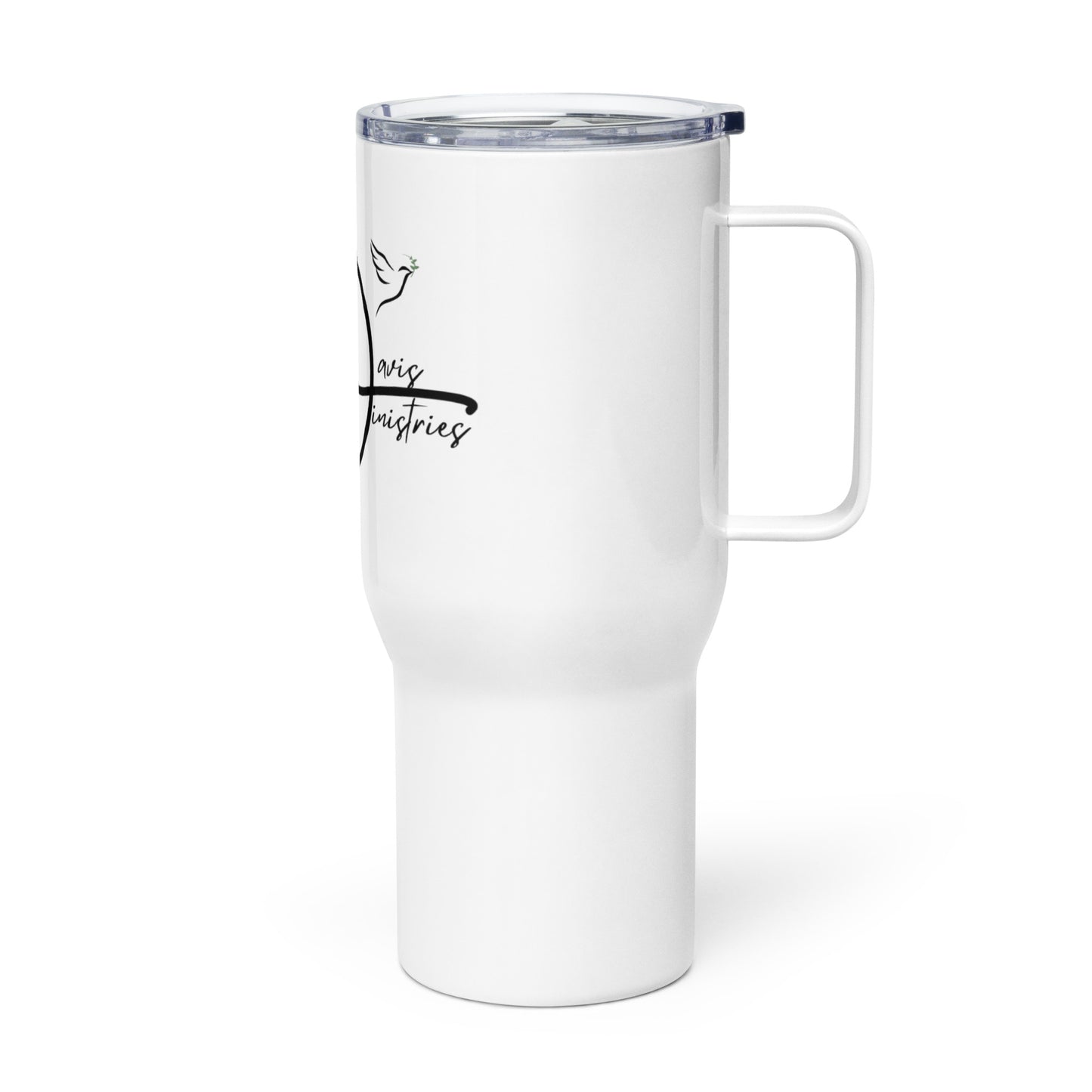 Travel mug with a handle